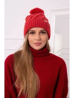 Fleecová čepice  červená model 18751369 - K-Fashion