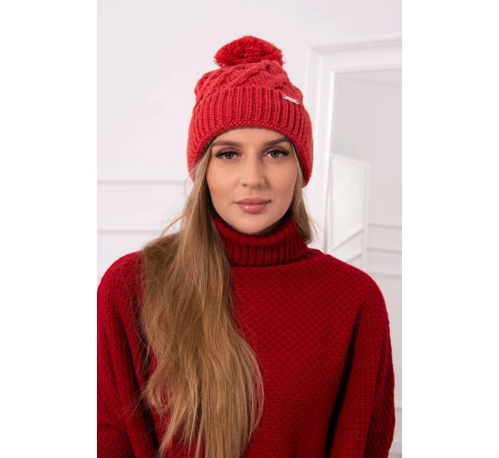 Fleecová čepice  červená model 18751369 - K-Fashion