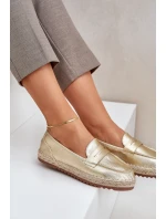 Dámské espadrilky s  na ploché podrážce zlaté model 21683655 - Boto