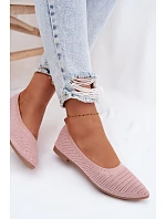 Síťované Textilní Baleríny Dámské Růžové model 22102858 - Boto Síťované Textilní Baleríny Dámské Růžové model 22102858 - Boto
