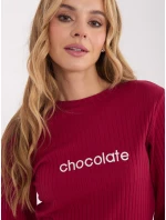 Bluzka RV BZ model 21801793 bordowy - FPrice Bluzka RV BZ model 21801793 bordowy - FPrice