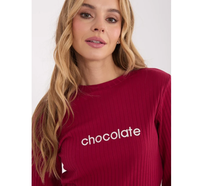 Bluzka RV BZ model 21801793 bordowy - FPrice Bluzka RV BZ model 21801793 bordowy - FPrice