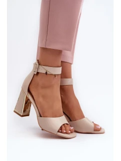 Sandály na podpatku model 197089 Step in style