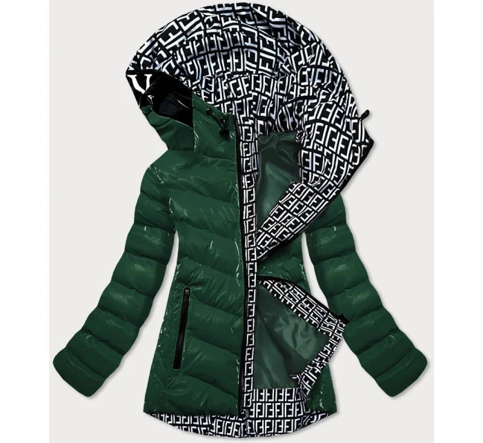 BŁYSZCZĄCA KURTKA DAMSKA Z  ZIELONA model 21243073 - SPEED.A