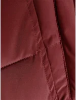 Červená dámská zimní bunda s kožešinovou podšívkou model 21246501 - LHD