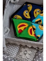 Duhové Ponožky Emotikony Brainy Smiley Lover 3 Páry