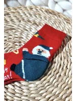 Dětské Vánoční Bavlněné Ponožky S model 21667947 Červené - Aura.via