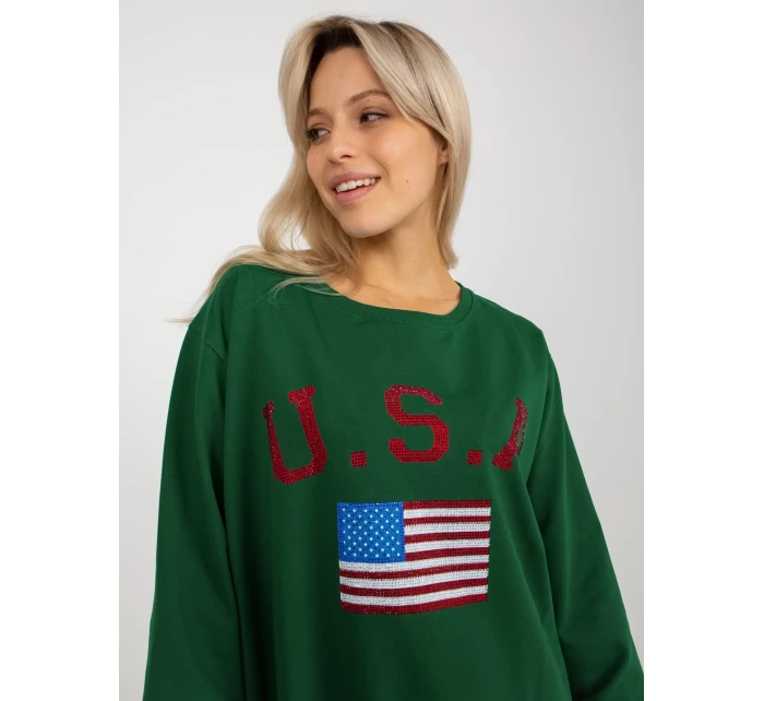 Mikina VI BL model 17865914 tmavě zelená - FPrice