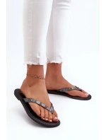 Dámské ploché flexibilní žabky ZAXY šedo-černé Dámské ploché flexibilní žabky ZAXY šedo-černé