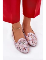 Dámské perforované baleríny s otevřenou patou Navinnia – multikolor