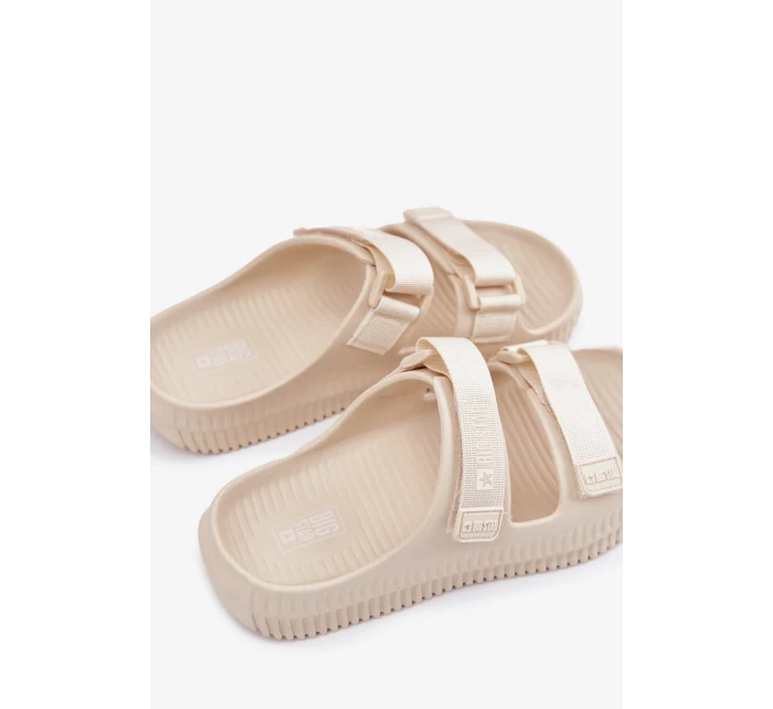 Dámské pěnové pantofle s pásky Big Star – béžové Dámské pěnové pantofle s pásky Big Star – béžové