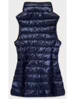 Tmavě modrá prošívaná dámská vesta (7002)