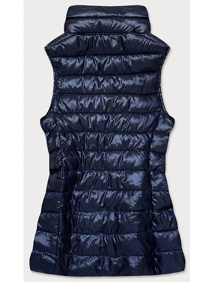 Tmavě modrá prošívaná dámská vesta model 15231288 - Libland