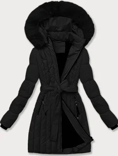 Černá dámská zimní bunda s ozdobným prošíváním model 21248265 - S'WEST