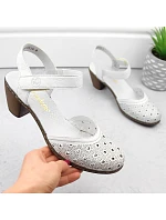 Kožené pohodlné sandály W model 22066508 white - Rieker