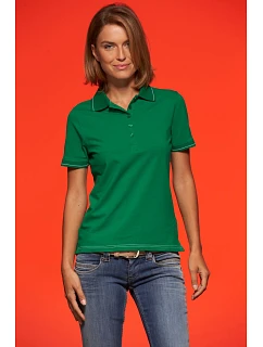 Daiber JN 568 Dámské žerzejové elastické polo 02.0568 irish green/white