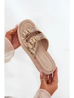 Dámské Sandały Na Platformě S Přezkami A Khaki model 21688844 - Boto