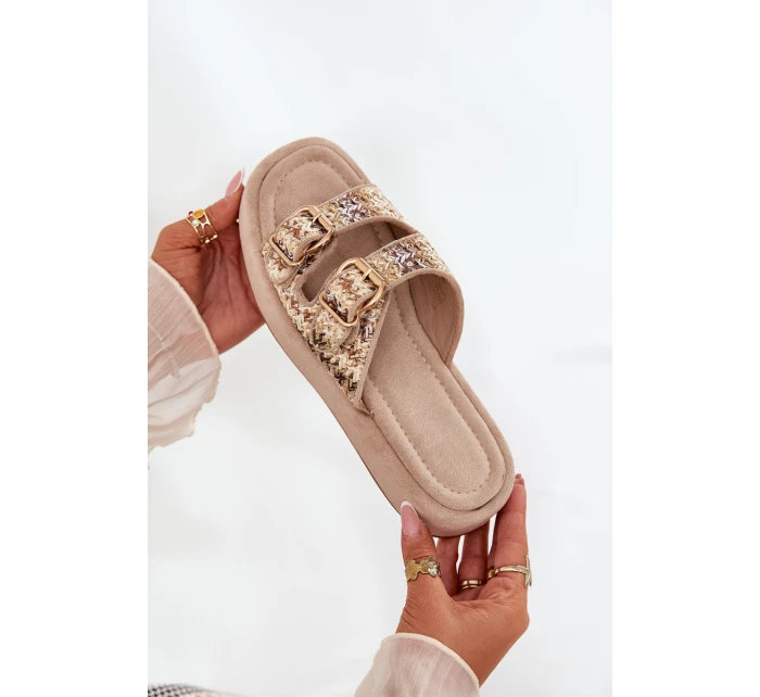 Dámské Sandały Na Platformě S Přezkami A Khaki model 21688844 - Boto