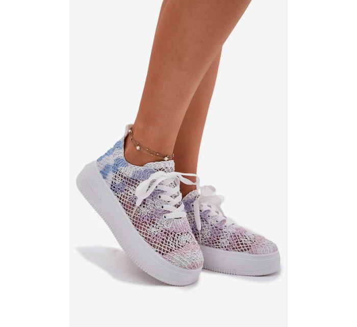 Dámské Tenisky Na Platformě S Háčkovaným Svrškem Mmultikolor Mirietto Dámské Tenisky Na Platformě S Háčkovaným Svrškem Mmultikolor Mirietto