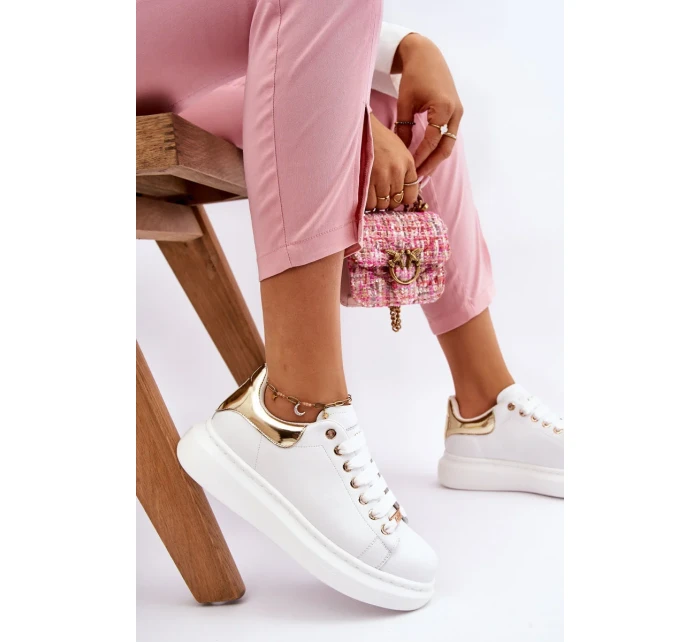 Dámská sportovní obuv GOE LL2N4011 Bílá a zlatá Dámská sportovní obuv GOE LL2N4011 Bílá a zlatá