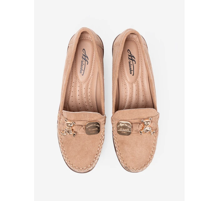 Trendy dámské hnědé  polobotky na klínku