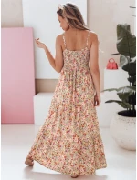 FLORALUSH květinové červenofialové maxi šaty FashionStreet EY2637