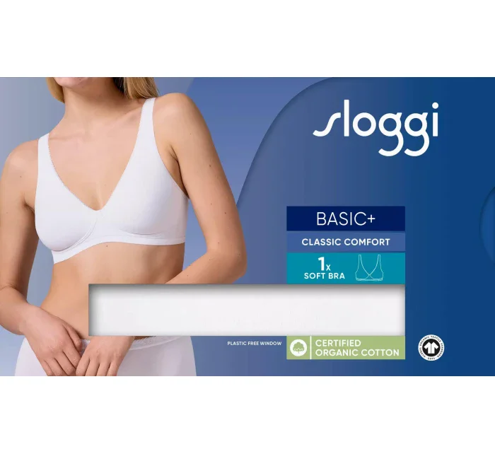 Dámská podprsenka Basic+ Soft Bra - WHITE - bílá 0003 - SLOGGI