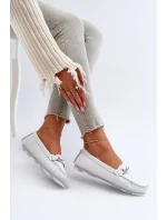 Bílé Dámské Kožené Mokasíny S Ozdobou S.Barski LR339