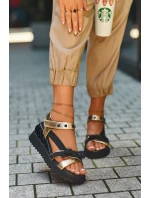 Dámské Sandály S Mašlí D&A model 21660371 Zlaté - S.Barski