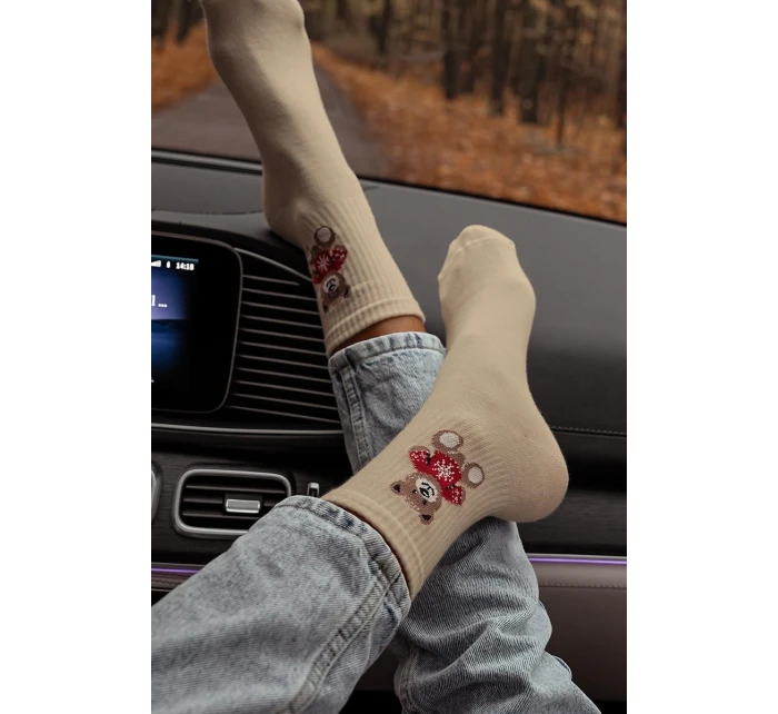 Dámské Ponožky v Béžové model 21680526 - Milena Dámské Ponožky v Béžové model 21680526 - Milena