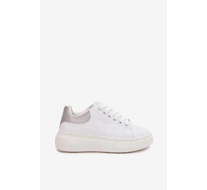 Dámské Tenisky Na Platformě Big Star SS274245 Bílá-Stříbrná Dámské Tenisky Na Platformě Big Star SS274245 Bílá-Stříbrná