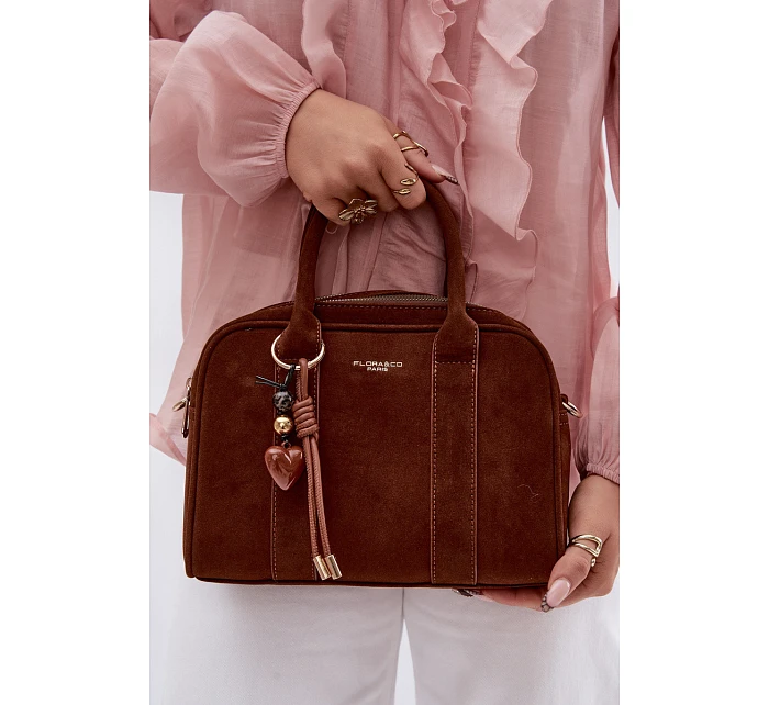 Kufříková Eko Semišová Kabelka s Přívěskem Camel Sorielle