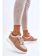 Dámská sportovní obuv na platformě Béžove Aisha Dámská sportovní obuv na platformě Béžove Aisha