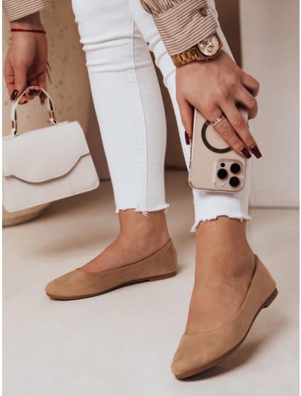Dámské semišové baleríny MINIMALL khaki FashionStreet ZY0672