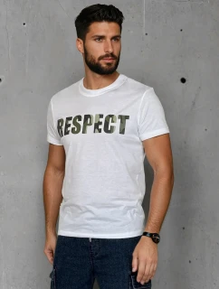 Pánské bílé tričko s potiskem FashionStreet RX5648