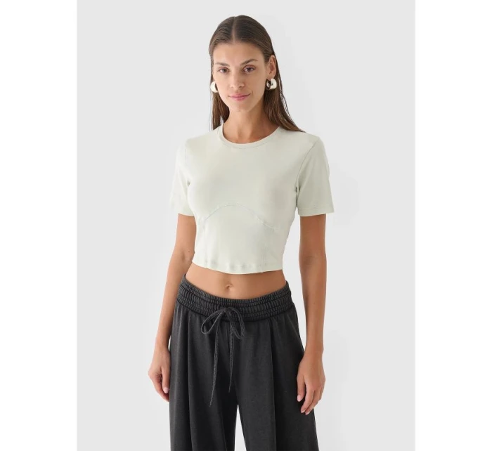 Crop top slim smooth dámský 4F 4FRAW24TTSHF2581-47S