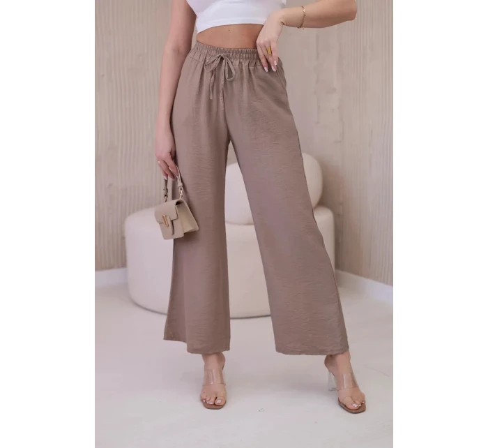 Viskózové kalhoty se širokými nohavicemi Fango