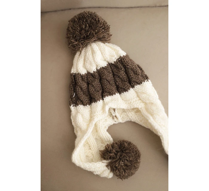 Čepice s rolováním Magda K293 camel