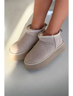 Dámské sněhule z přírodního semiše béžové Mairene Dámské sněhule z přírodního semiše béžové Mairene