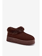 Dámské sněhule na platformě s kožíškem Big Star model 22391260 hnědé - Big Star Shoes Dámské sněhule na platformě s kožíškem Big Star model 22391260 hnědé - Big Star Shoes