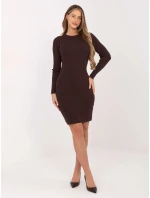 Šaty D93050Z30372A2EN tmavě hnědé