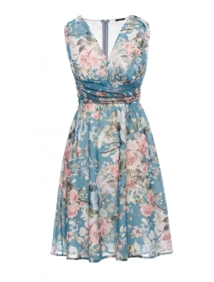 model 18002743 Šifonové šaty s hlubokým výstřihem model 4 - STYLOVE