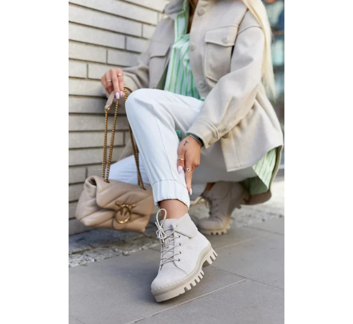 Semišové boty Trapper Tiered Světle šedá Dalles Semišové boty Trapper Tiered Světle šedá Dalles