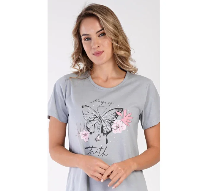 Dámská noční košile s krátkým rukávem Butterfly
