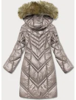 Dámská prošívaná bunda ve velbloudí barvě (H-97-2)