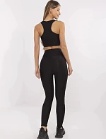 Sportovní set top a legíny černý (5448)