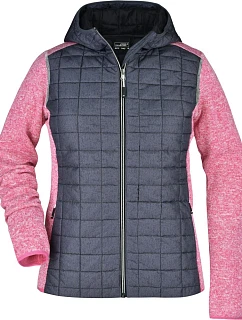 JN Dámská pletená hybridní bunda 02.0 pink melange/anthracite melange model 22528907 - Daiber