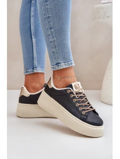 na platformě s ozdobnými šňůrkami černé model 21683454 - Boto