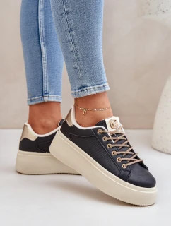 na platformě s ozdobnými šňůrkami černé model 21683454 - Boto