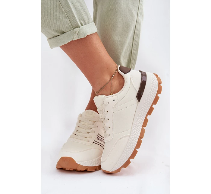 Dámské tenisky na platformě Big Star model 22042715 HiPoly System Béžové - Big Star Shoes